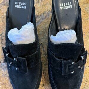 Stuart Weitzman Black Suede clogs
